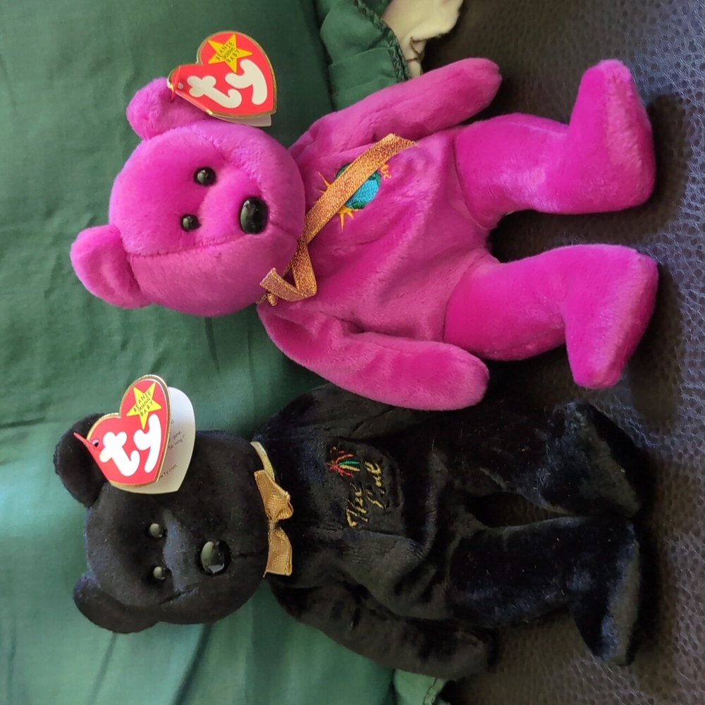 Ty Beanie Babies "The End" and "Millenium"